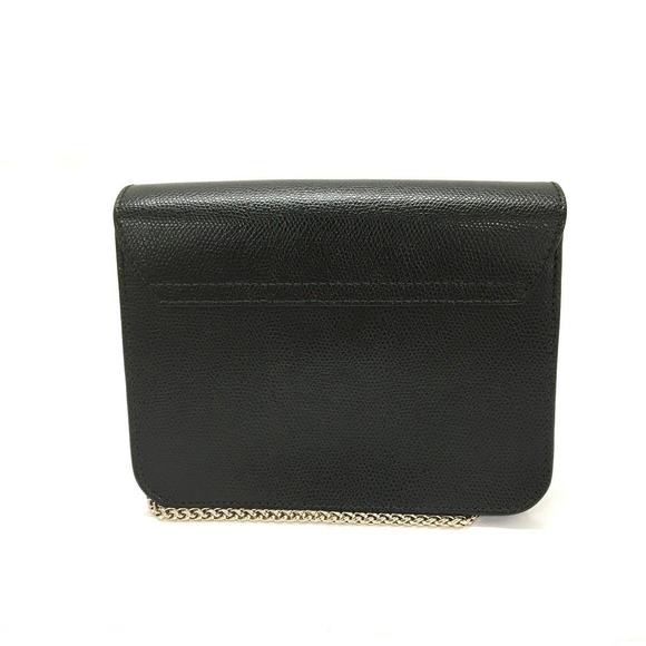 Furla Metropolis Shoulder Bag Chain Shoulder Mini Bag Leather Black - Picture 3 of 9